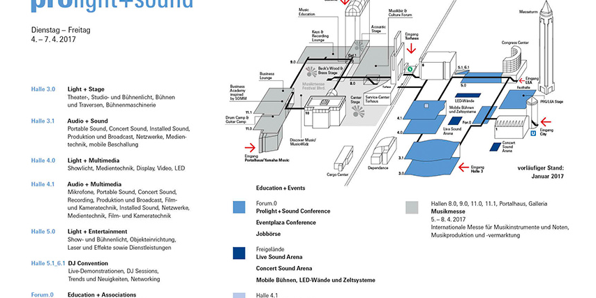 PLS Hallenplan hall plan