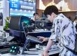 Visitors test DJ and audio equipment at Prolight + Sound Guangzhou