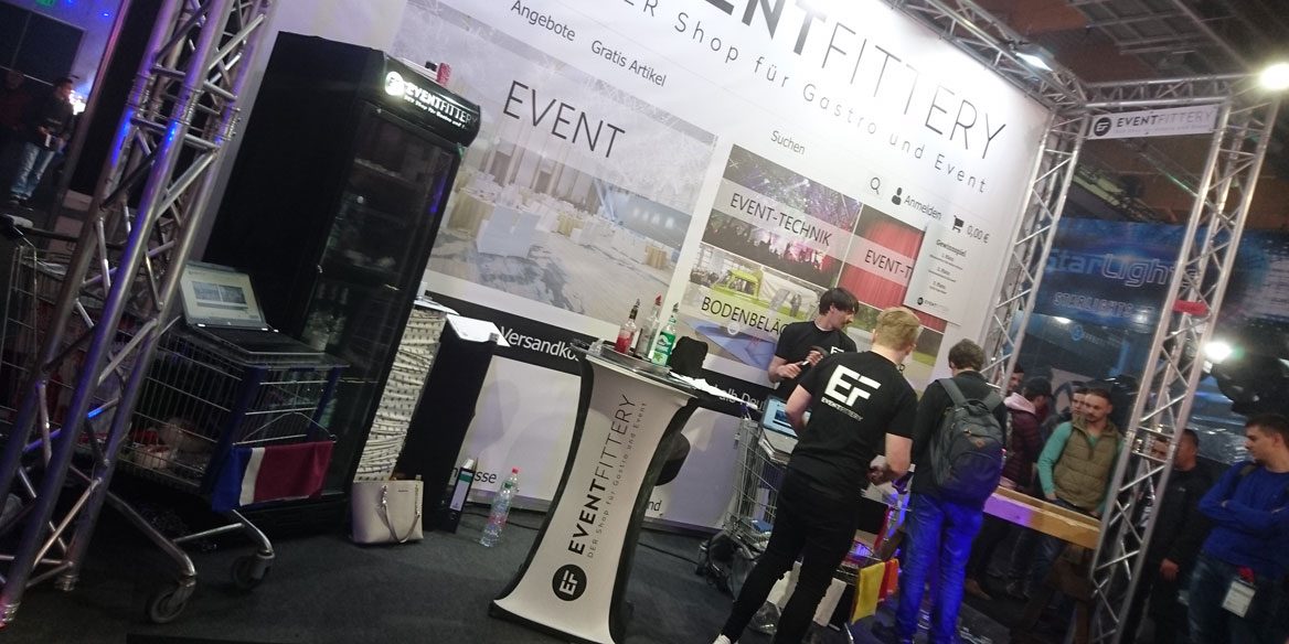 eventfittery-booth Eventfittery booth at Prolight + Sound