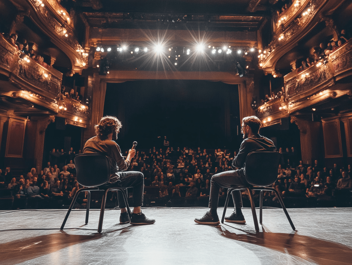 podcast live on stage