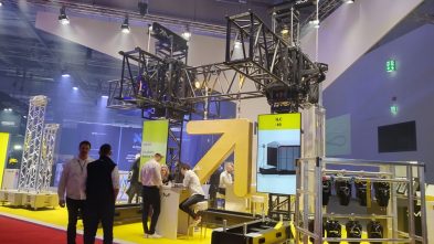 Impressionen von der Prolight + Sound 2025: Stand von Milos im Bereich ProStage